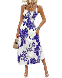 Kayla Paris Printed Midi Dress