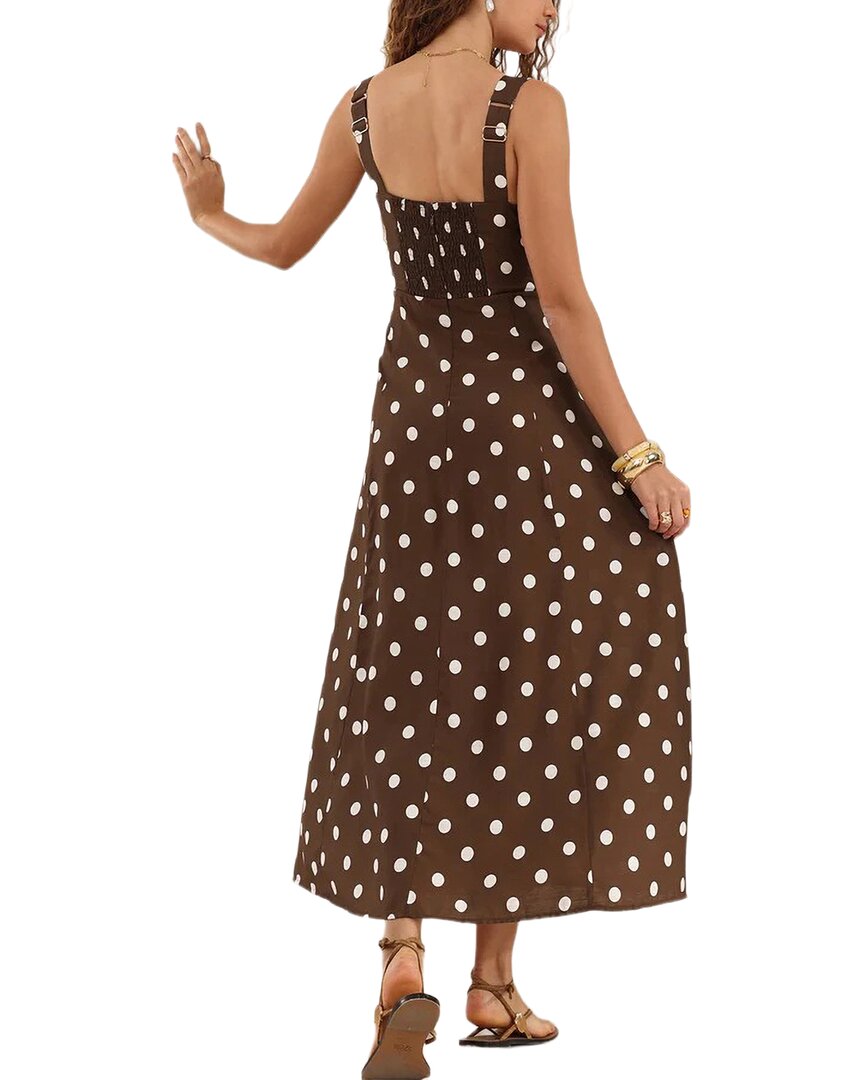 Oloey Printed Midi Dress