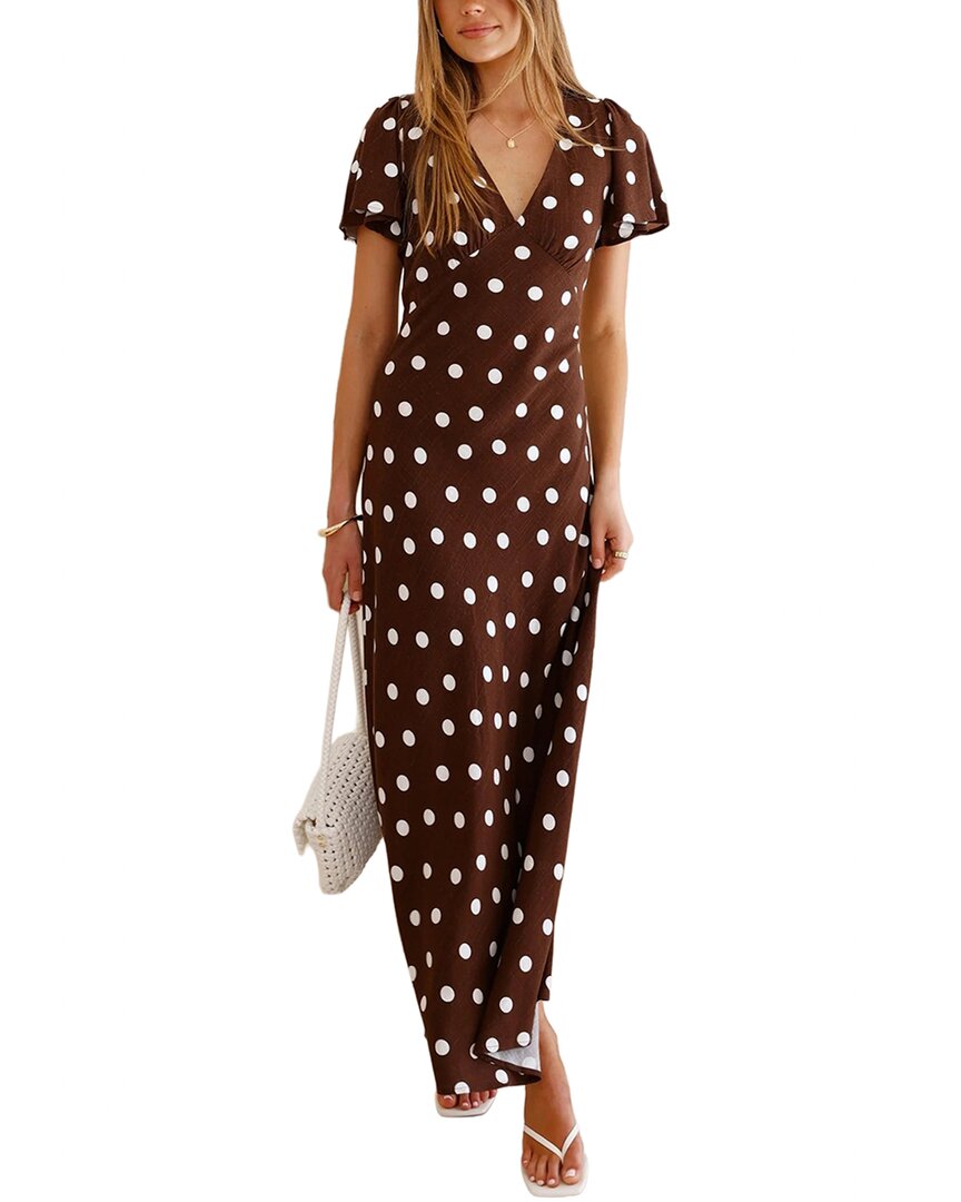 Oloey Printed Maxi Dress
