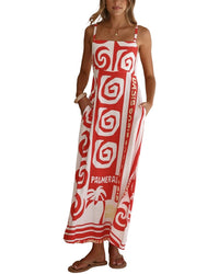 Oloey Printed Maxi Dress