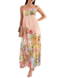 Oloey Printed Maxi Dress