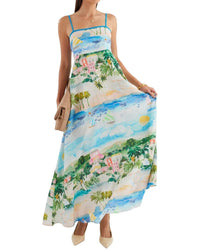 Oloey Printed Maxi Dress