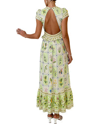 Amina Glam Printed Maxi Dress