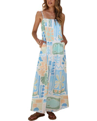 Amina Glam Printed Maxi Dress