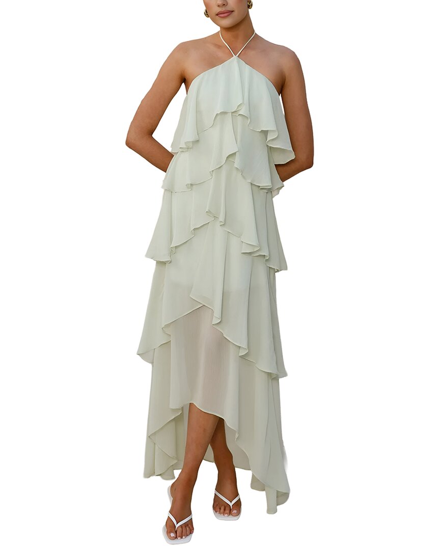 Camila Blanco Solid Maxi Dress