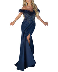 Terani Couture Solid Maxi Dress