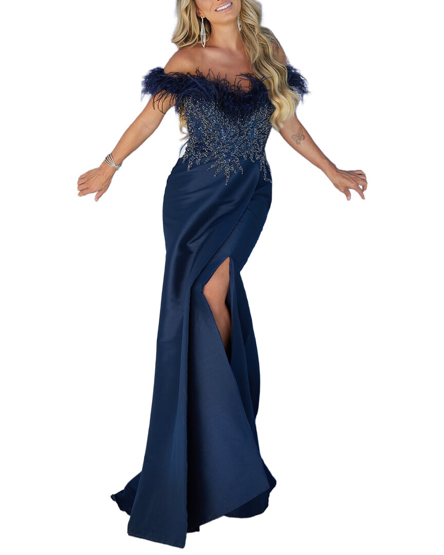Terani Couture Solid Maxi Dress