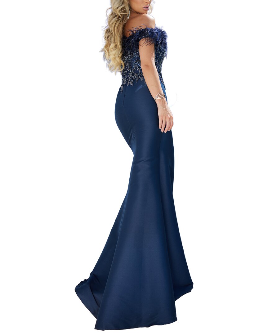 Terani Couture Solid Maxi Dress