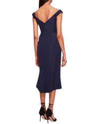 Marchesa Notte Taffeta Trumpet Midi Dress