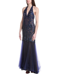 Tadashi Shoji Embellished Sleeveless Maxi Dress