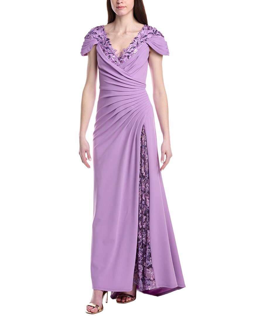 Tadashi Shoji Embellished Short Sleeve Maxi Dress