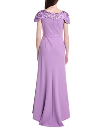 Tadashi Shoji Embellished Short Sleeve Maxi Dress