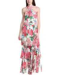 Tadashi Shoji Printed Sleeveless Maxi Dress