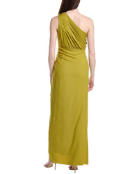 Tadashi Shoji Solid One Shoulder Maxi Dress
