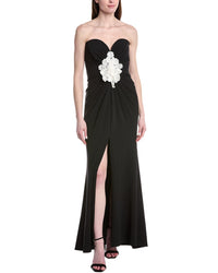 Tadashi Shoji Solid Sleeveless Maxi Dress