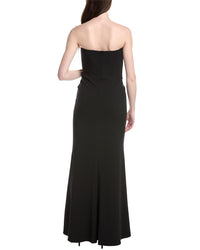Tadashi Shoji Solid Sleeveless Maxi Dress
