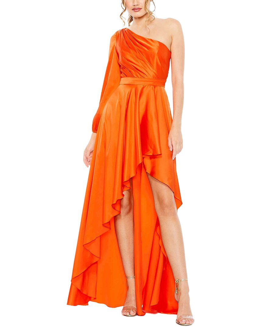 Mac Duggal High Low One Shoulder Flowy Gown