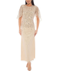 Oleg Cassini Embellished Maxi Dress