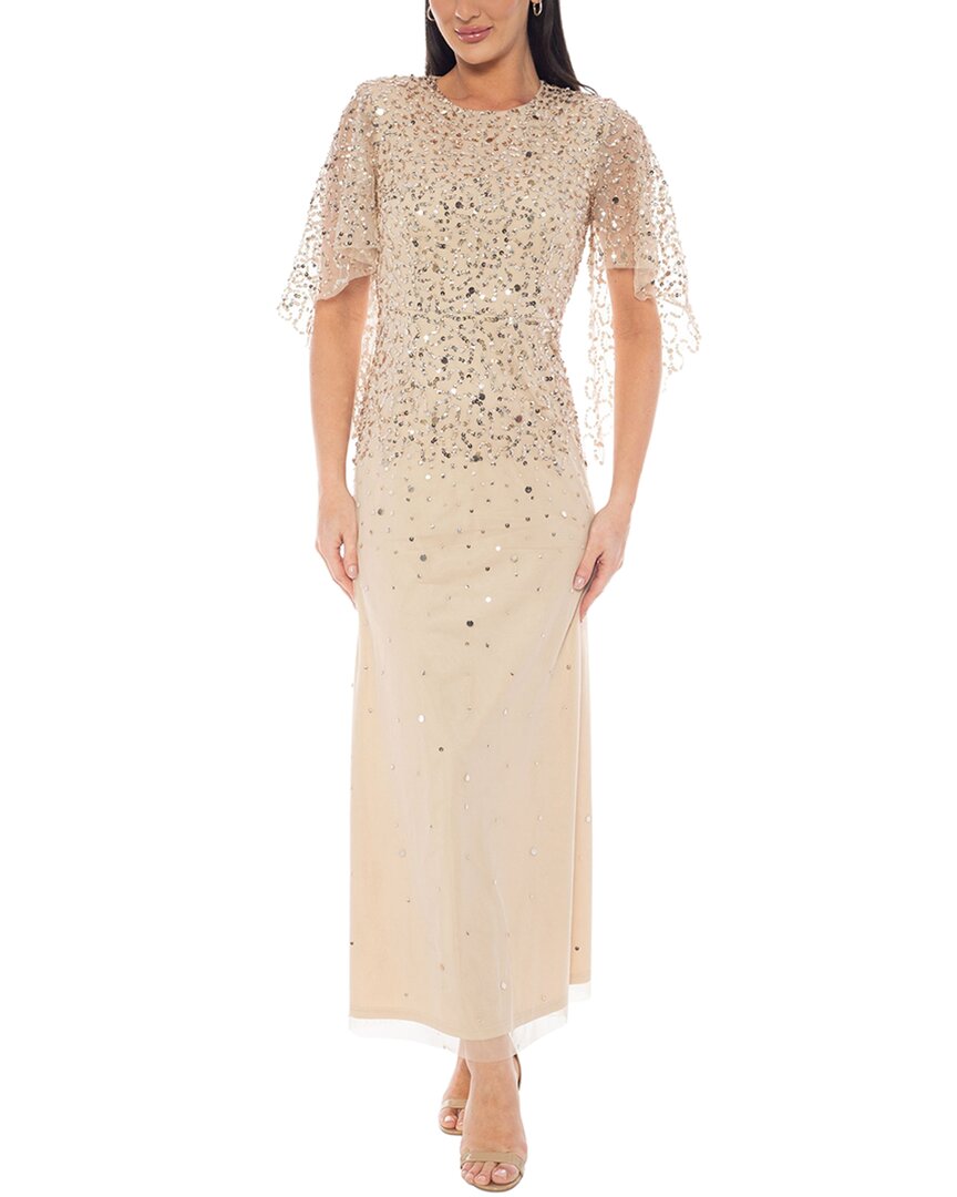 Oleg Cassini Embellished Maxi Dress