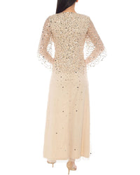 Oleg Cassini Embellished Maxi Dress
