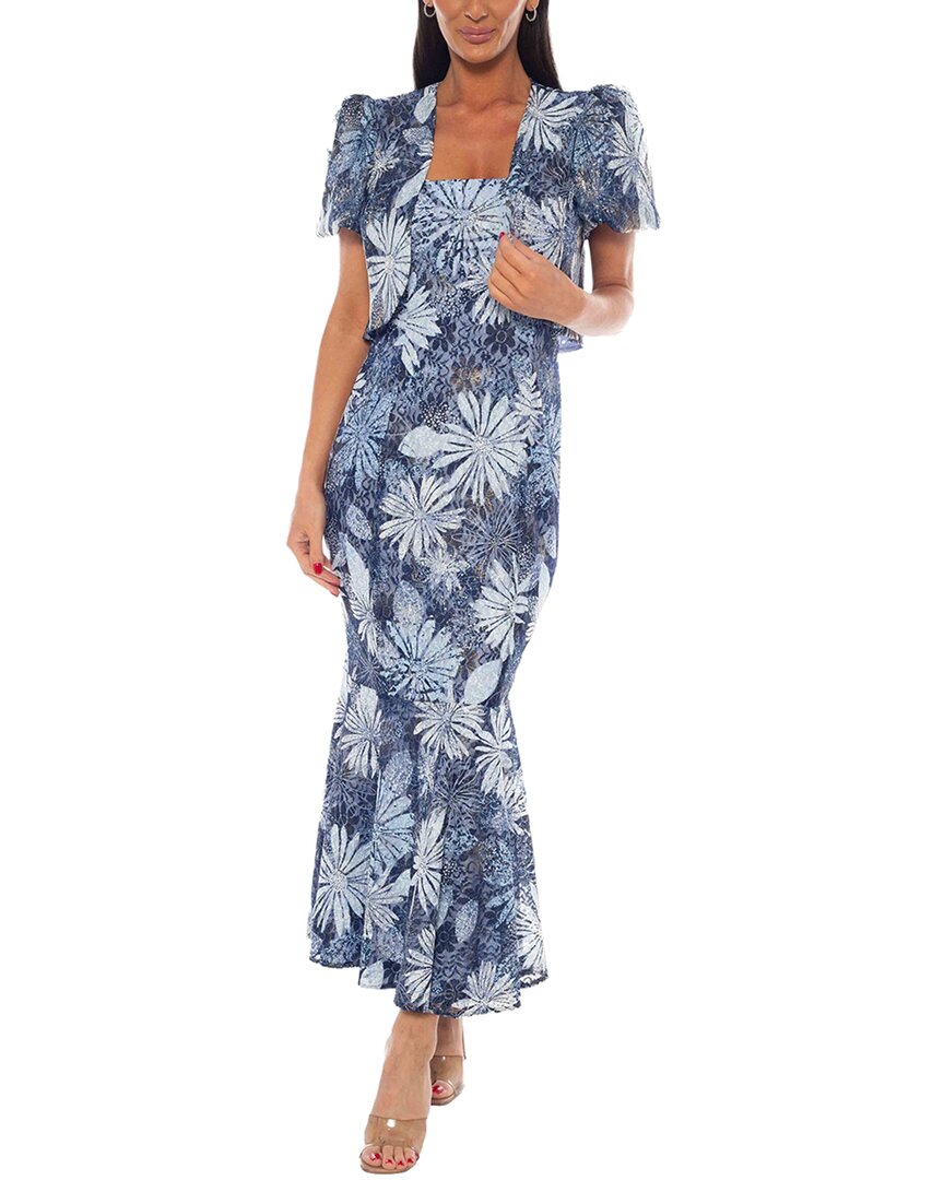 Oleg Cassini Printed Maxi Dress  Bluefly
