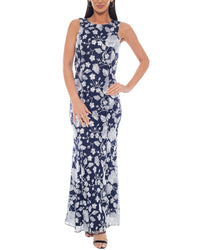 Oleg Cassini Printed Maxi Dress