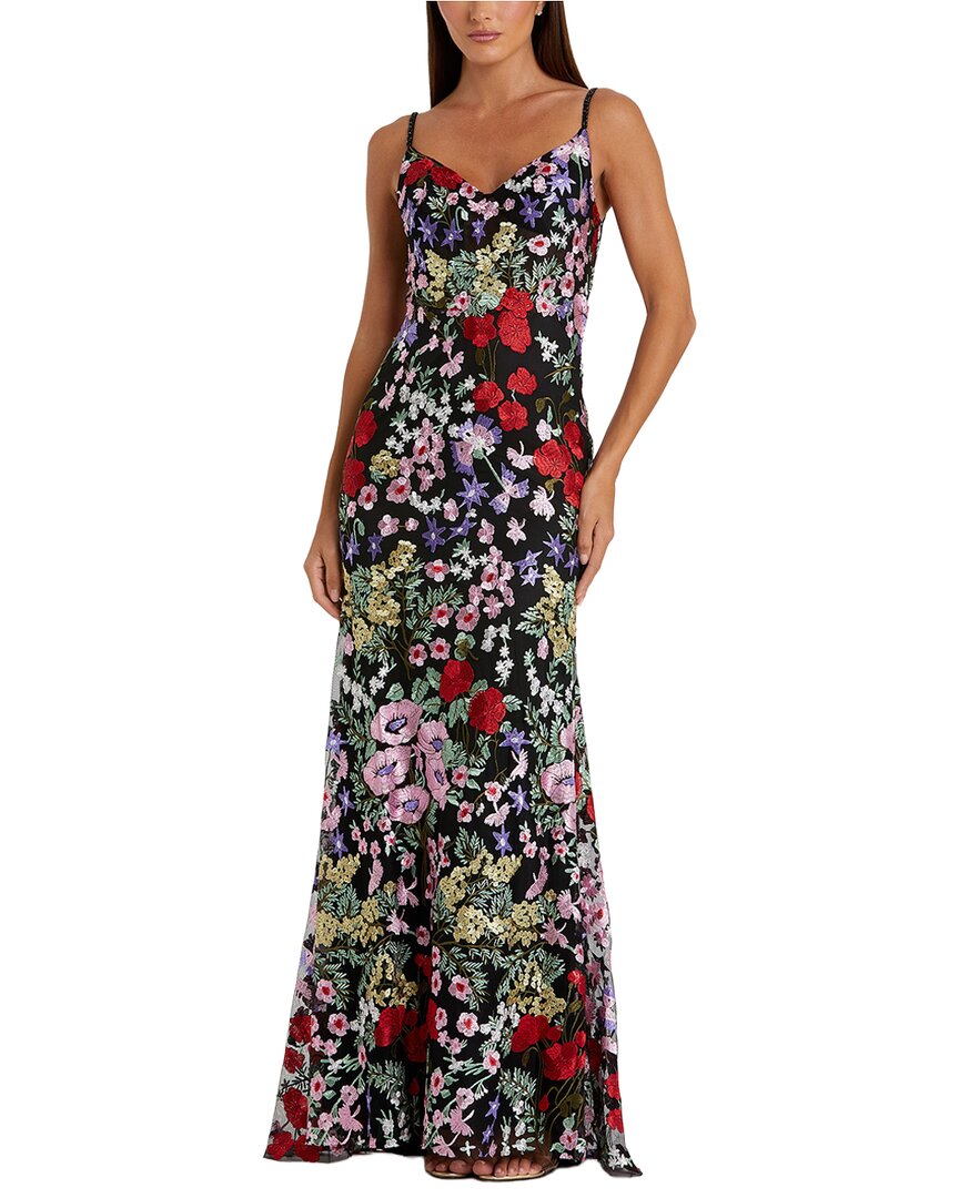 Mac Duggal Floral Lace Sweetheart Column Gown