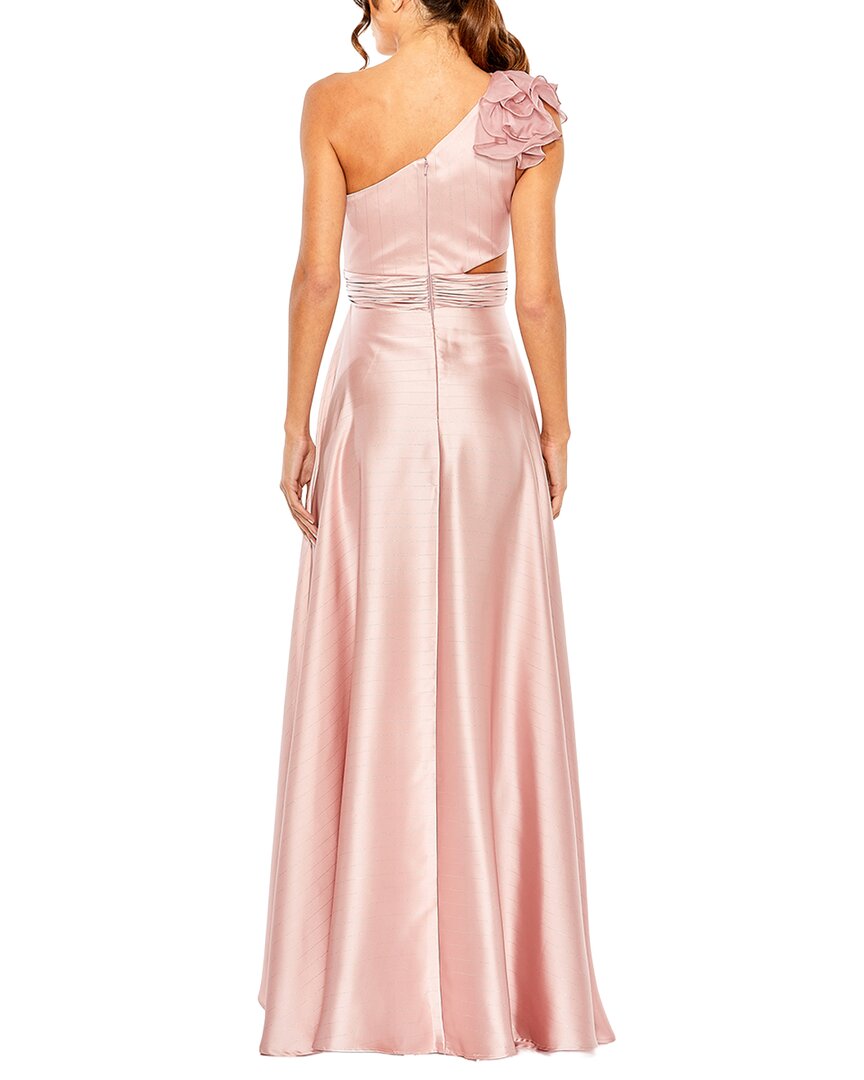 Mac Duggal Ruffled One Shoulder Hi-Lo Gown