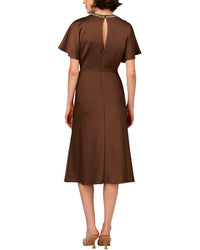 Aidan Mattox Solid Midi Dress