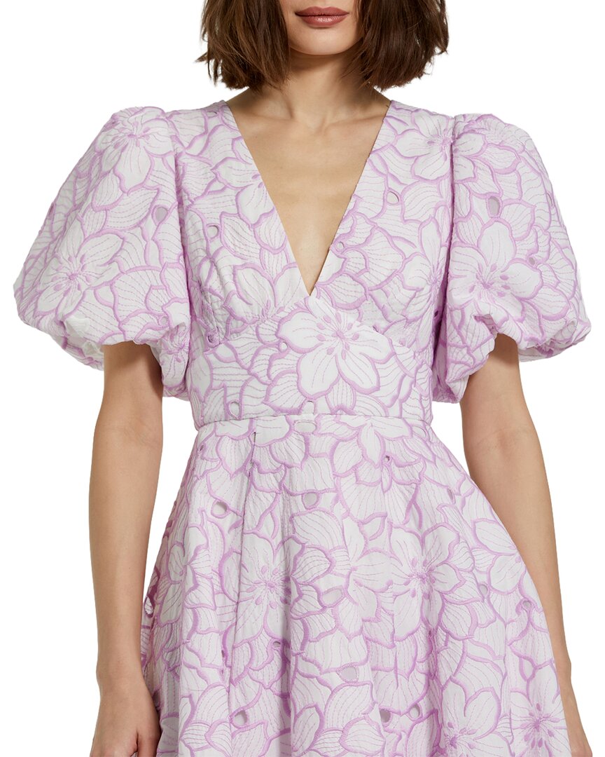 Mac Duggal Embroidered Floral Midi Dress
