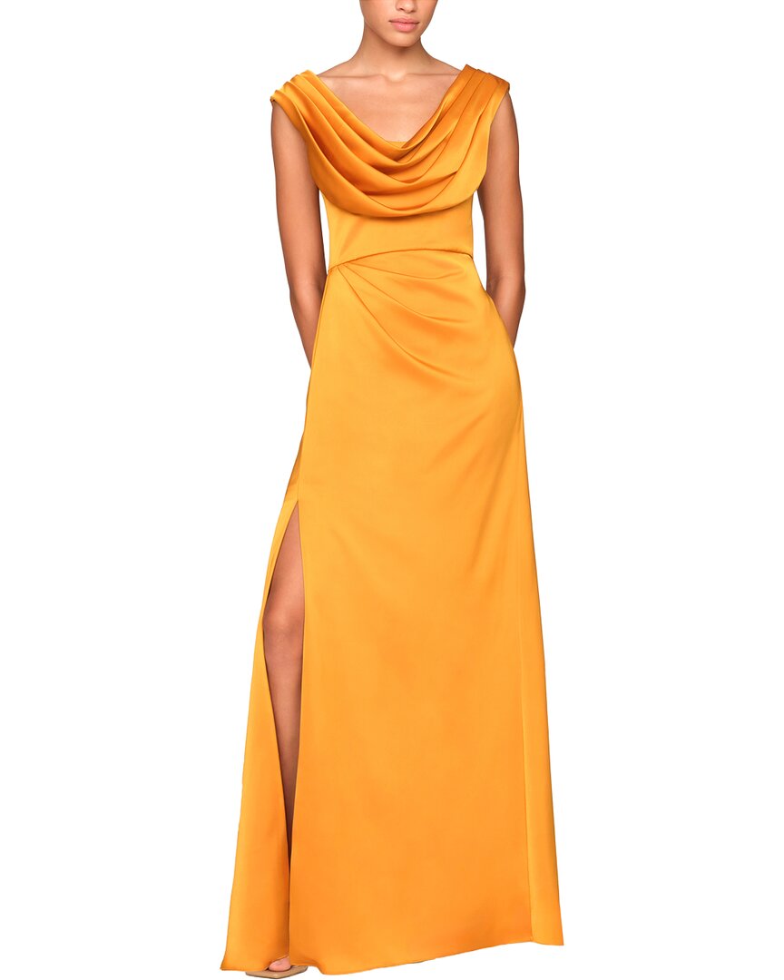 Theia Blair Cowl Draped Gown