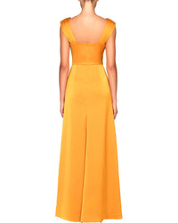 Theia Blair Cowl Draped Gown