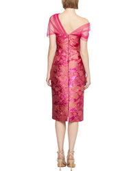 Theia Judy Shawl Midi Dress