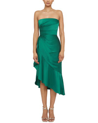 Theia Sinead Strapless Midi Dress