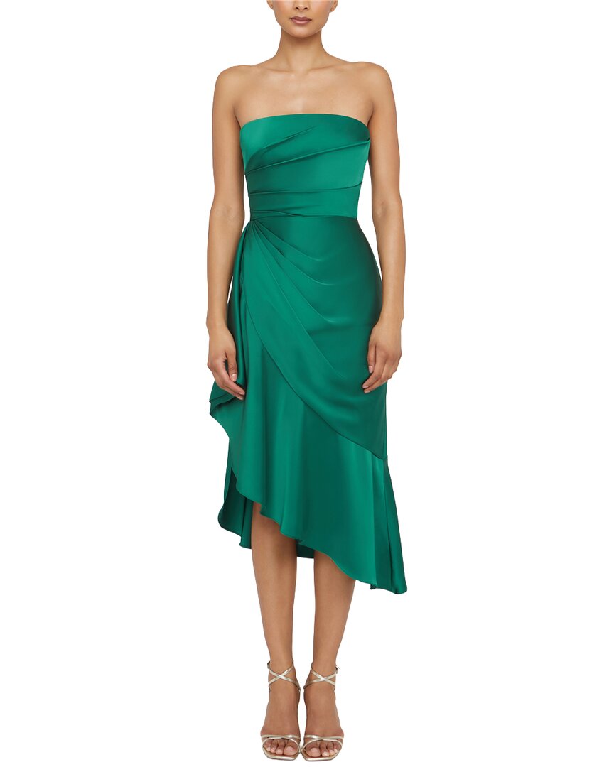 Theia Sinead Strapless Midi Dress
