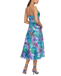 Theia Allegra Draped Cocktail Dress