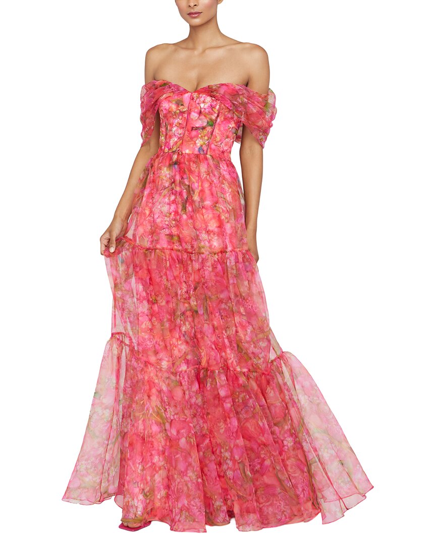 Theia Tia Off Shoulder Organza Gown