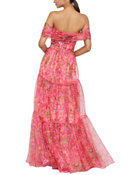 Theia Tia Off Shoulder Organza Gown