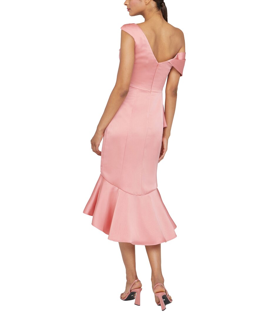 Theia Janice Draped Asymmetric Dress