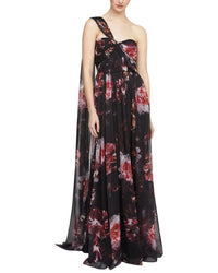 Halston Lina Chiffon Gown