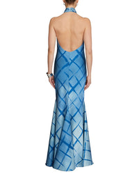 Halston Corinne Printed Satin Gown