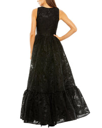 Mac Duggal Sleeveless Full High Low Gown With Pockets