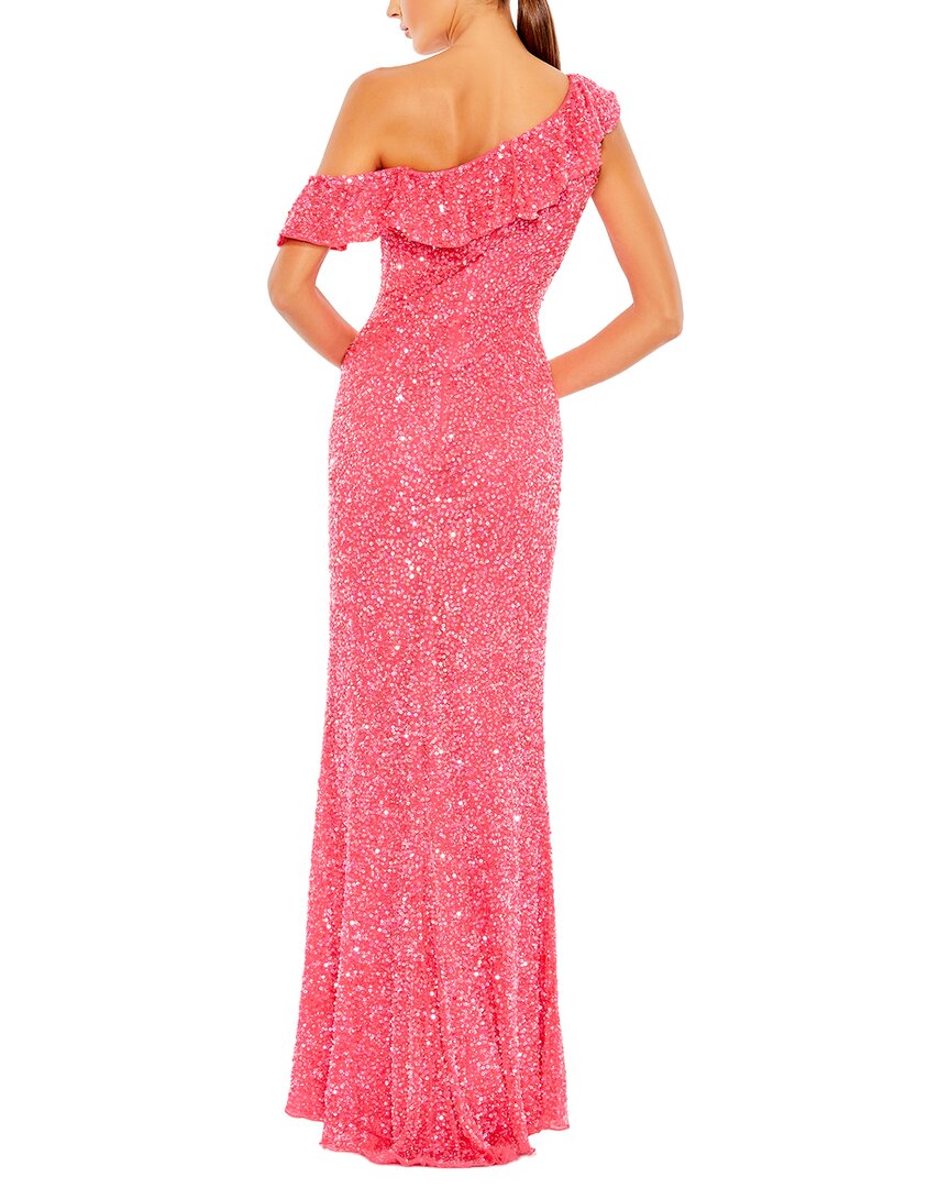 Mac Duggal Sequin Ruffle One Shoulder Mermaid Gown