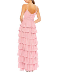 Mac Duggal Sleeveless Tiered Ruffle Gown