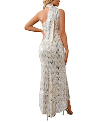 AMINA GLAM Amina Glam Embellished Maxi Dress
