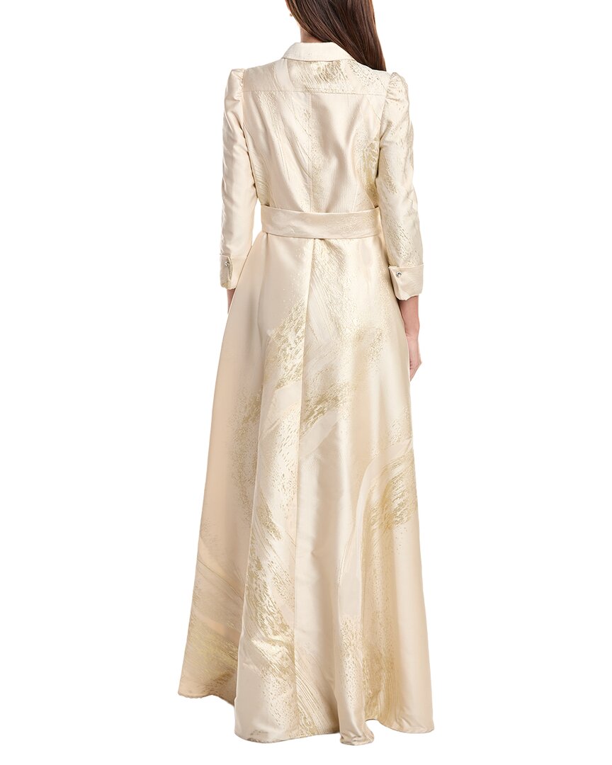 Teri Jon by Rickie Freeman Teri Jon By Rickie Freeman Metallic Jacquard Shirt Gown