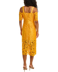 Zac Posen 3D Guipure Lace Midi Dress