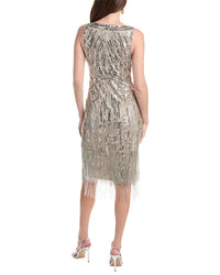 Adrianna Papell Beaded Fringe Dress