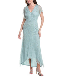 Adrianna Papell Surplice Bead Maxi Dress