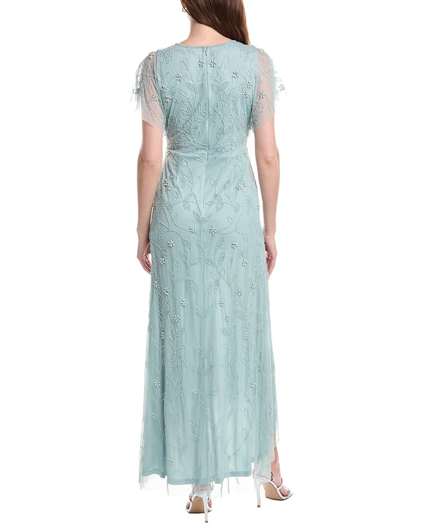 Adrianna Papell Surplice Bead Maxi Dress